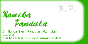 monika pandula business card